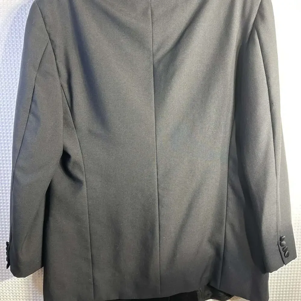 Valentino Uomo Black Pure Wool Double Breasted Blazer